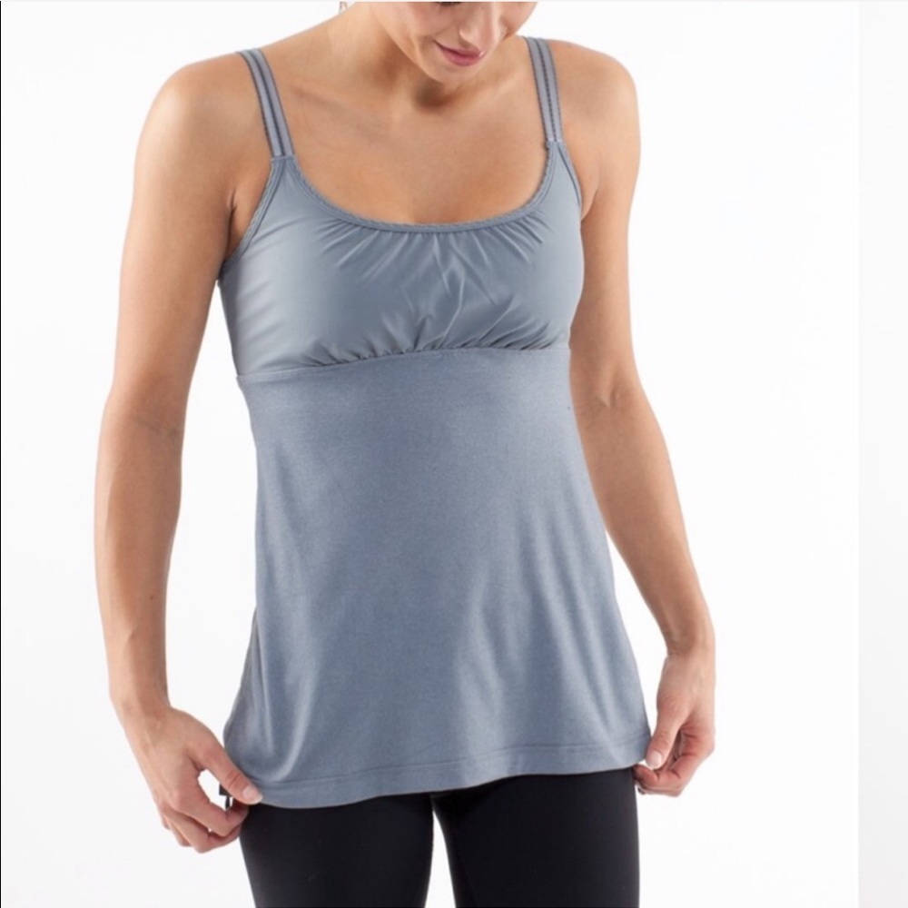 Lululemon Hot n Sweaty Workout Tank Top Grey 6